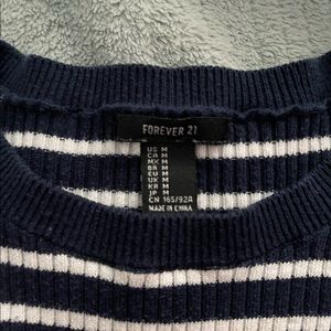 forever 21 form fitting striped shirt